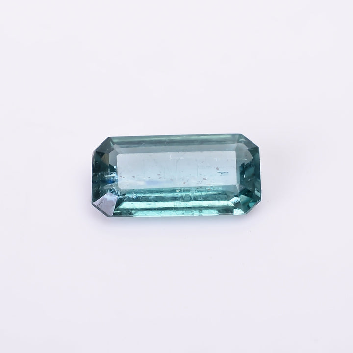 natural neon green kyanite radiant shape cut stone loose gemstone