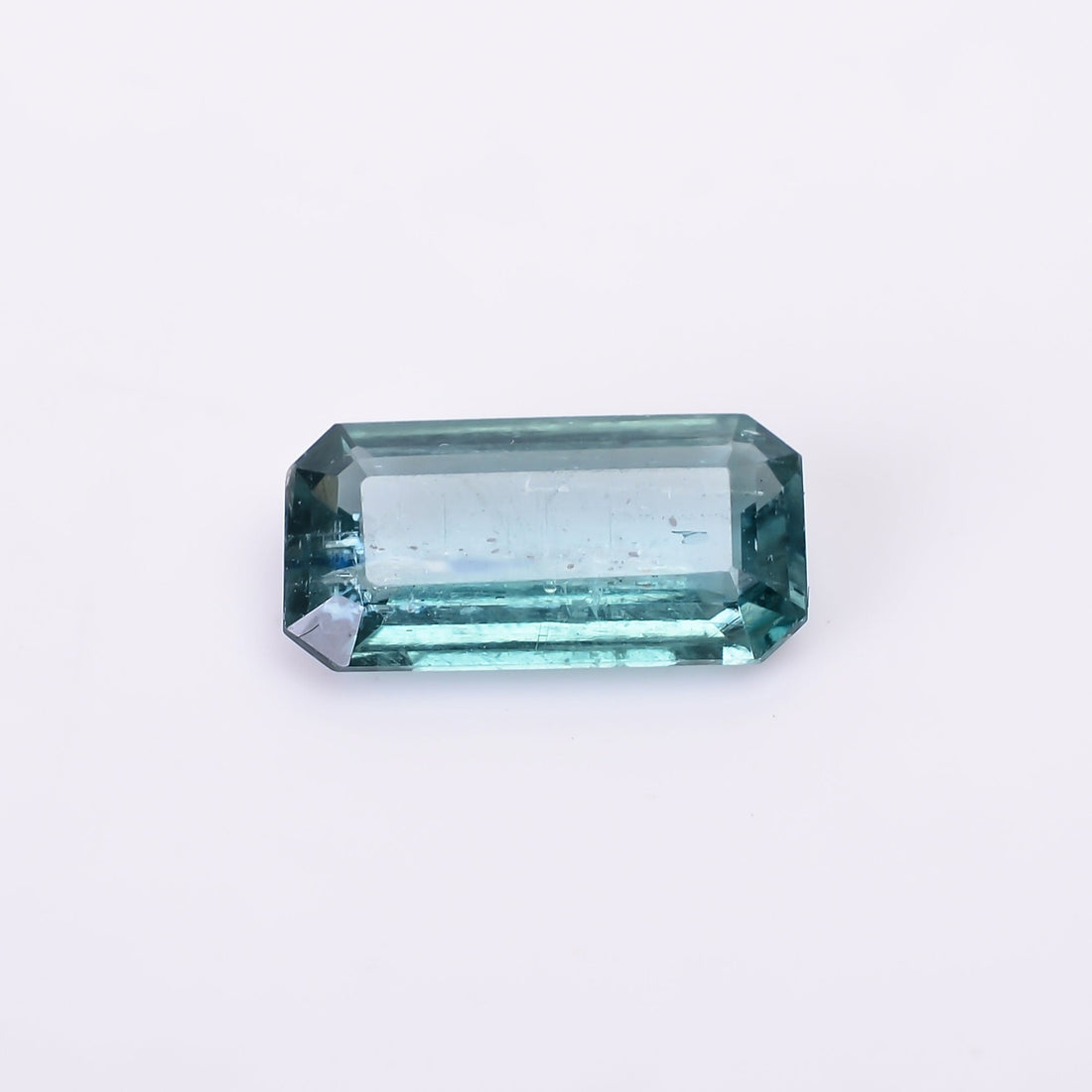 natural neon green kyanite radiant shape cut stone loose gemstone