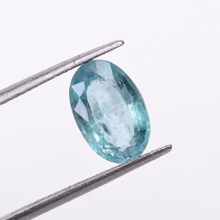 natural blue kyanite oval shape cut stone loose gemstone