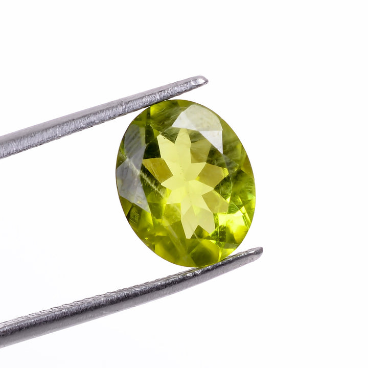 peridot natural oval shape cut stone loose gemstone