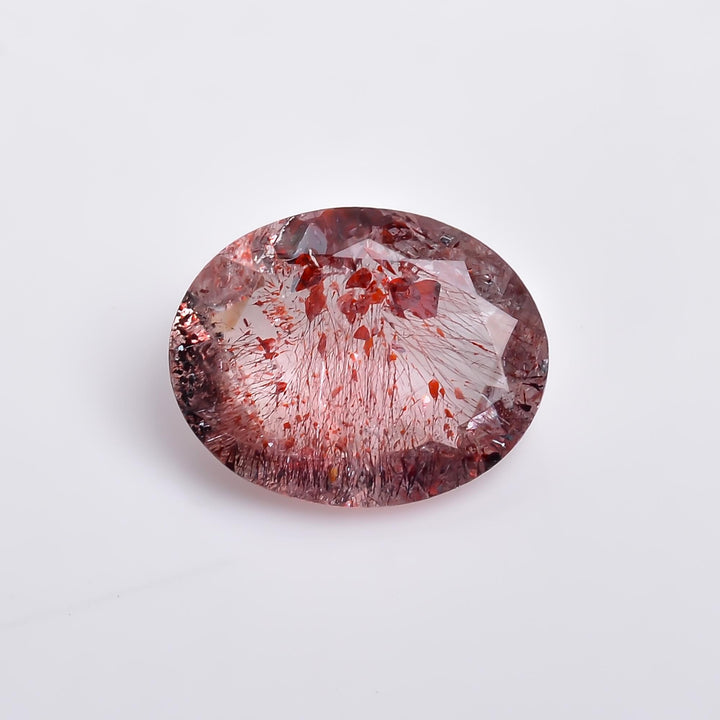 natural elestial quartz oval shape cut stone loose gemstone