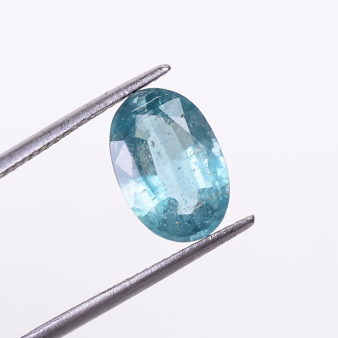 natural blue kyanite oval shape cut stone loose gemstone