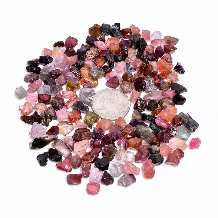 multi spinel rough loose gemstone lot