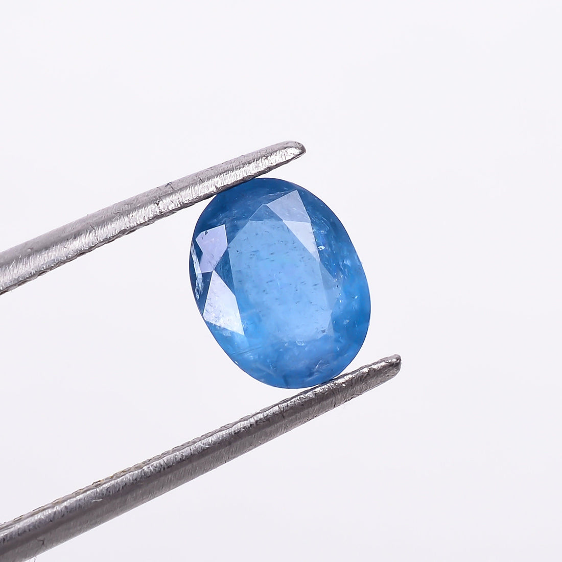 natural blue kyanite oval shape cut stone loose gemstone