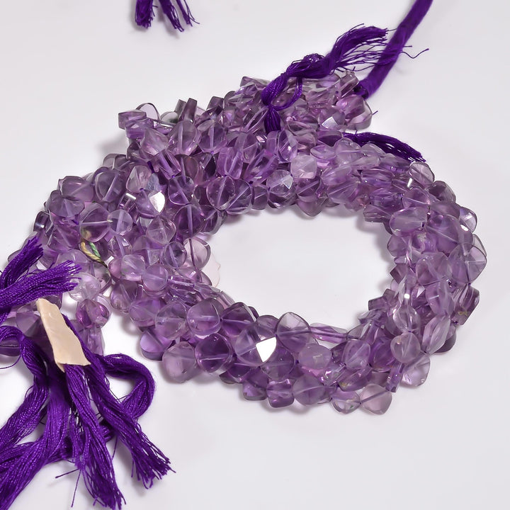 amethyst natural gemstone cushion shape smooth