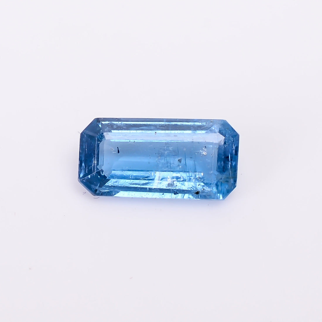 natural blue kyanite radiant shape cut stone loose gemstone