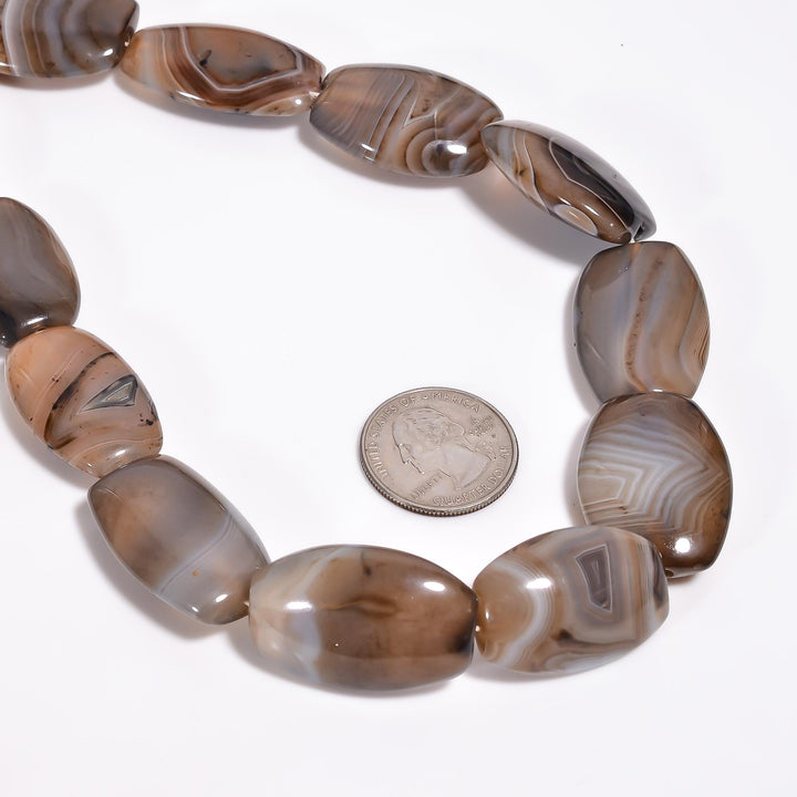 botswana agate natural gemstone oval shape smooth