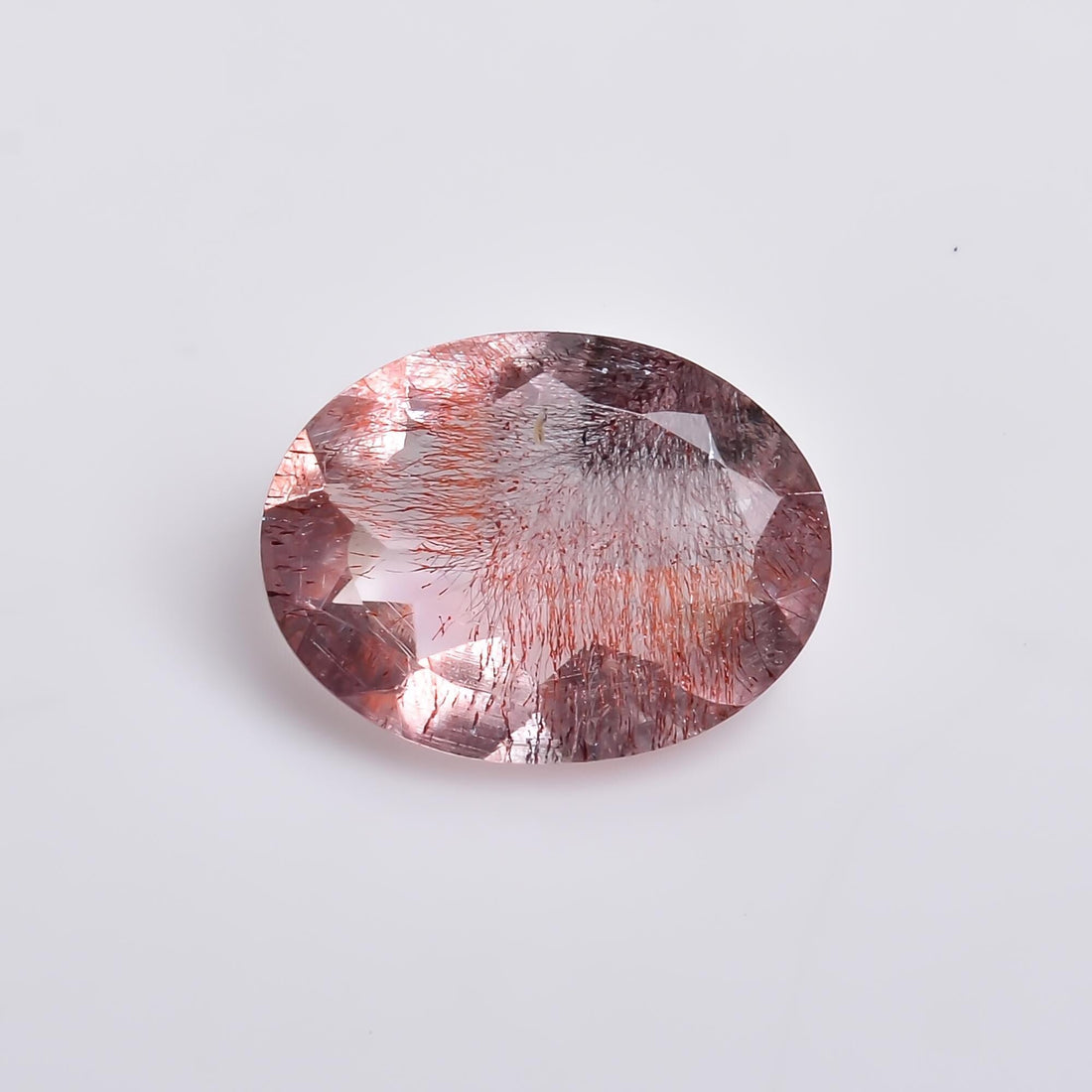 natural elestial quartz oval shape cut stone loose gemstone