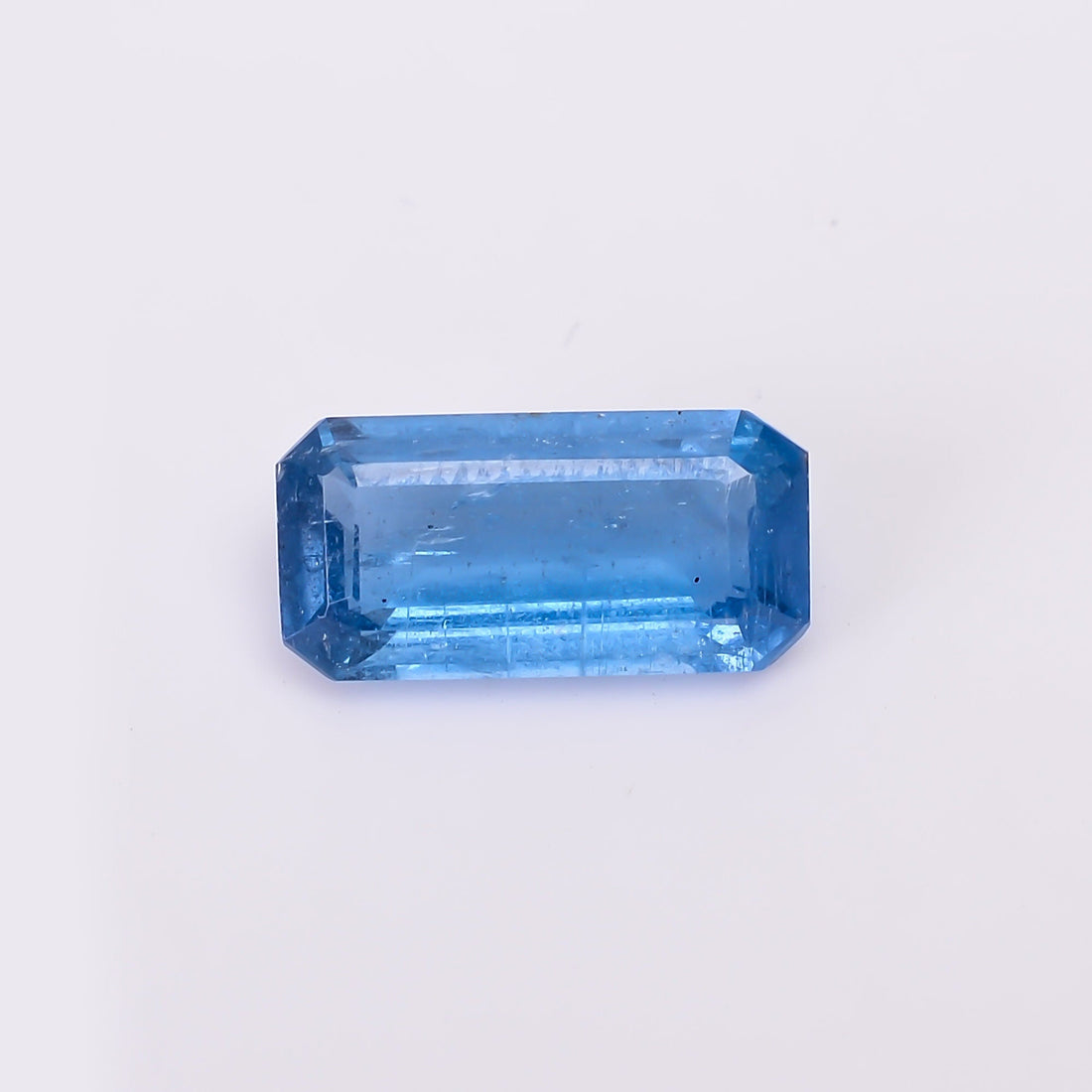 natural blue kyanite radiant shape cut stone loose gemstone