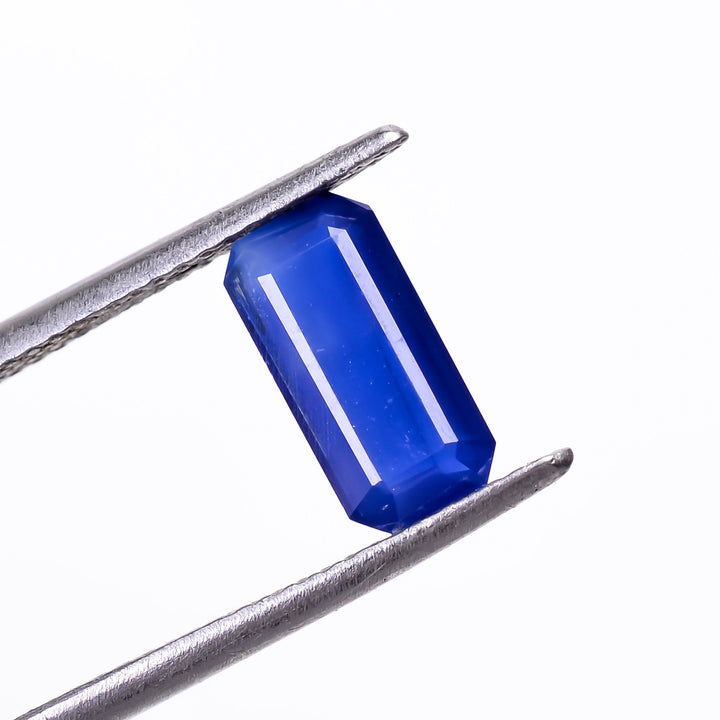 natural blue kyanite radiant shape cut stone loose gemstone