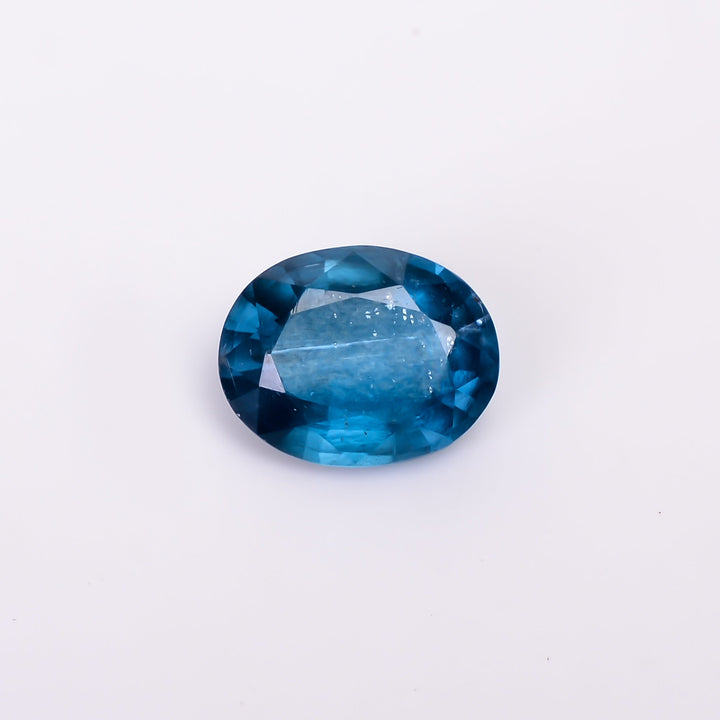natural blue kyanite oval shape cut stone loose gemstone