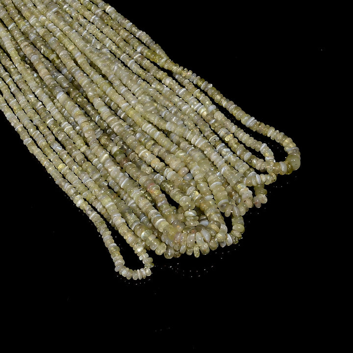 chrysoberyl cats eye natural gemstone rondelle shape smooth