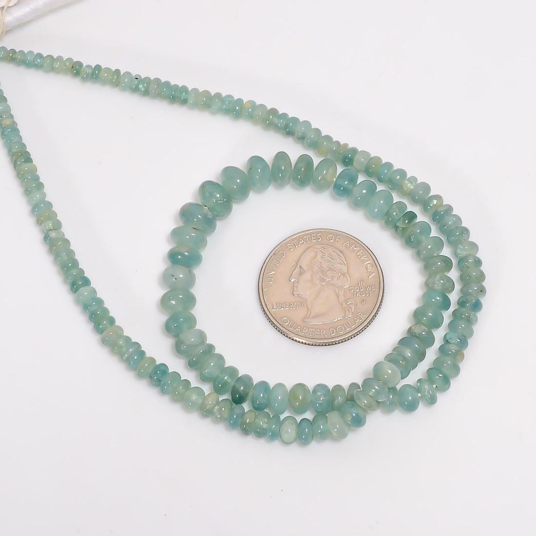 grandidierite natural gemstone rondelle shape smooth 7 lines strand 16 beads 3x3 8x8 mm 700 ct yn 535