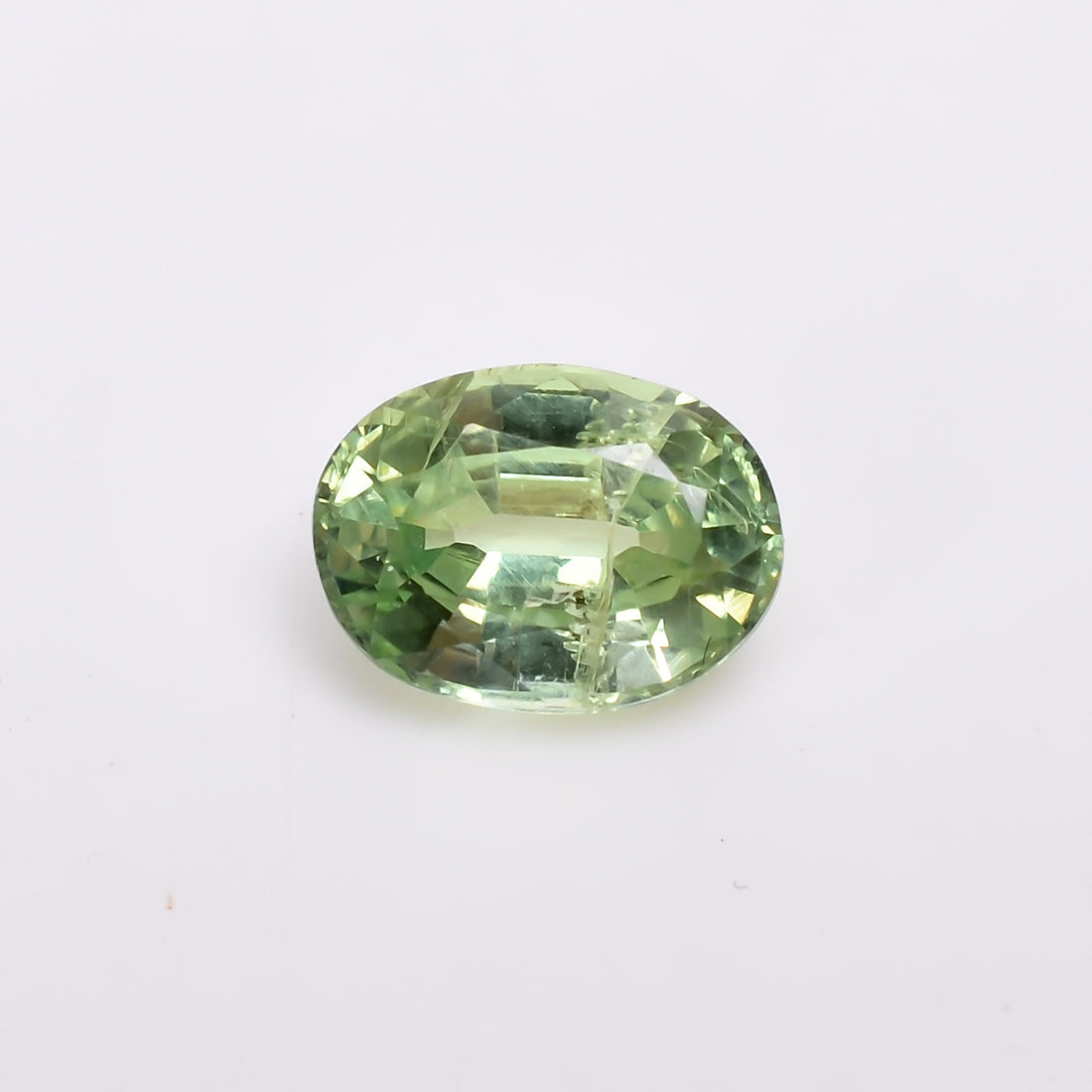 natural green kyanite oval shape cut stone loose gemstone