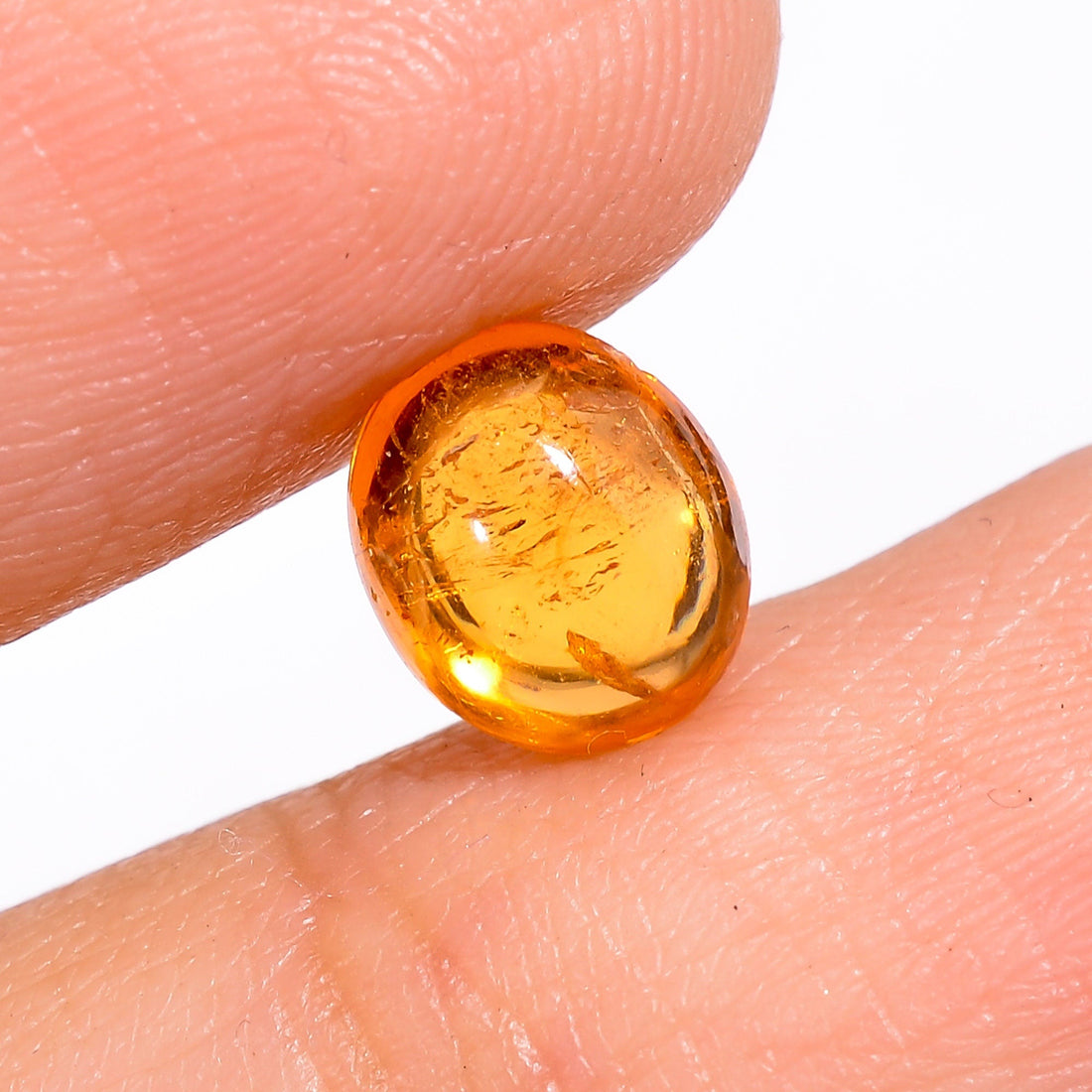 mandarin garnet oval shape cabochon natural loose gemstone
