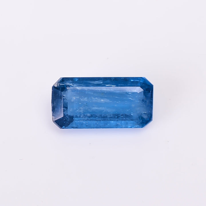 natural blue kyanite radiant shape cut stone loose gemstone