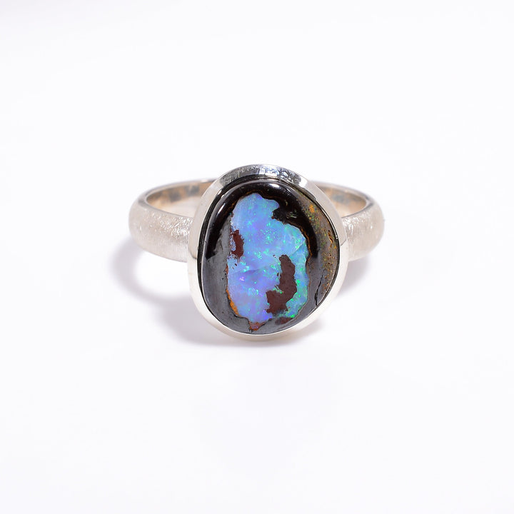 mens ring natural boulder opal fancy shape ethnic handmade mens 925 sterling silver ring 13 75 us 9 6 gms y 7777