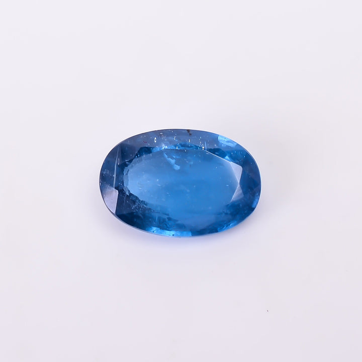 natural blue kyanite oval shape cut stone loose gemstone
