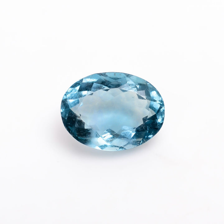 blue fluorite oval shape cut stone loose gemstone