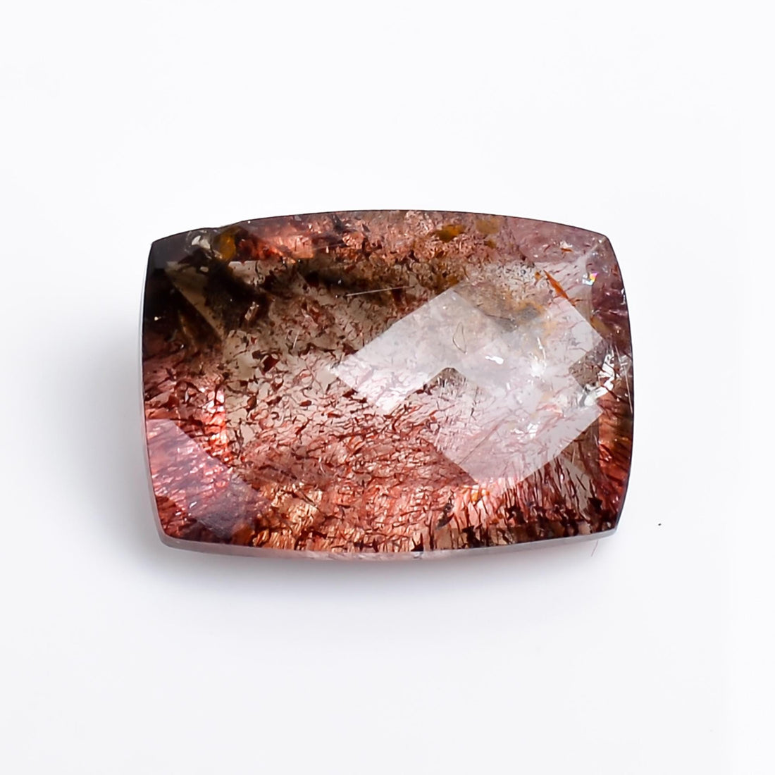 elestial quartz radiant shape faceted loose gemstone