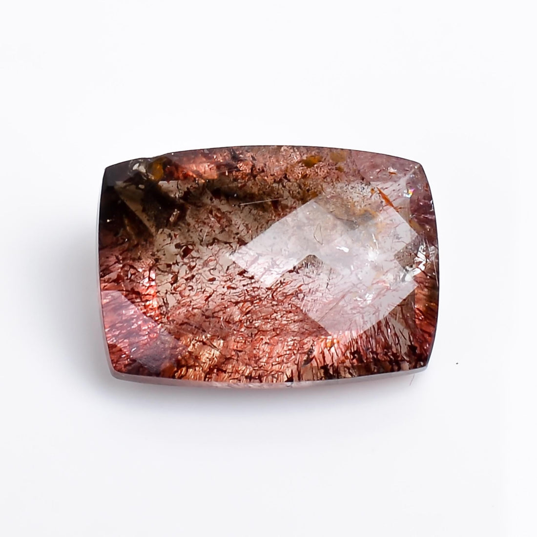 elestial quartz radiant shape faceted loose gemstone