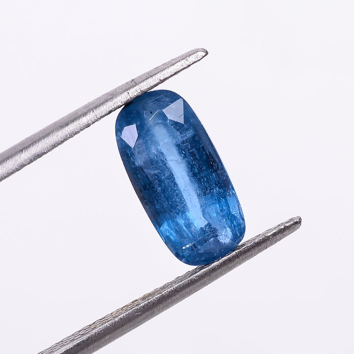 natural blue kyanite radiant shape cut stone loose gemstone