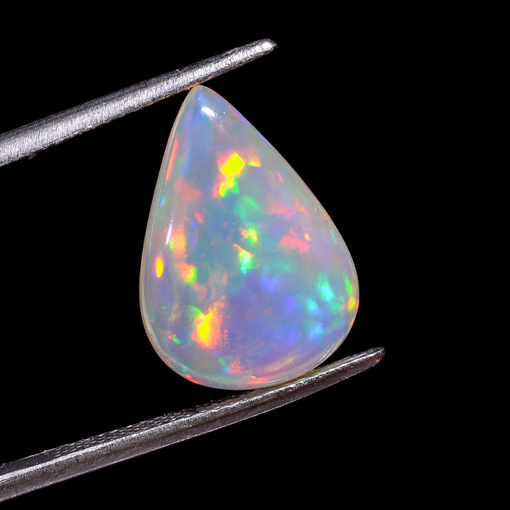 ethiopian opal natural pear shape cabochon loose gemstone