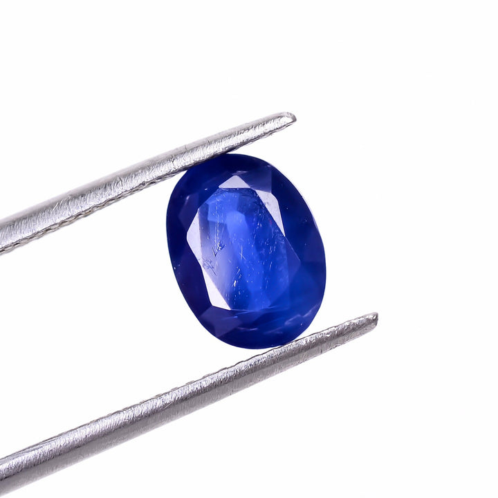 natural blue kyanite oval shape cut stone loose gemstone