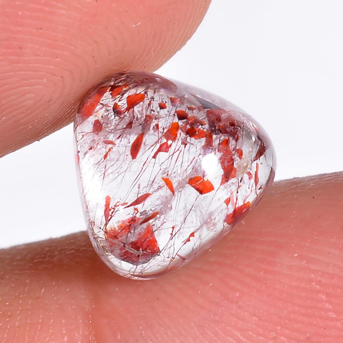 elestial quartz trillion shape cabochon loose gemstone