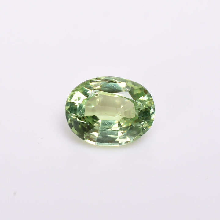 natural green kyanite oval shape cut stone loose gemstone