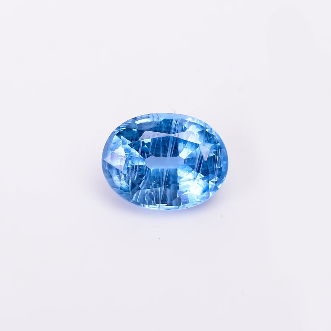 natural blue kyanite oval shape cut stone loose gemstone