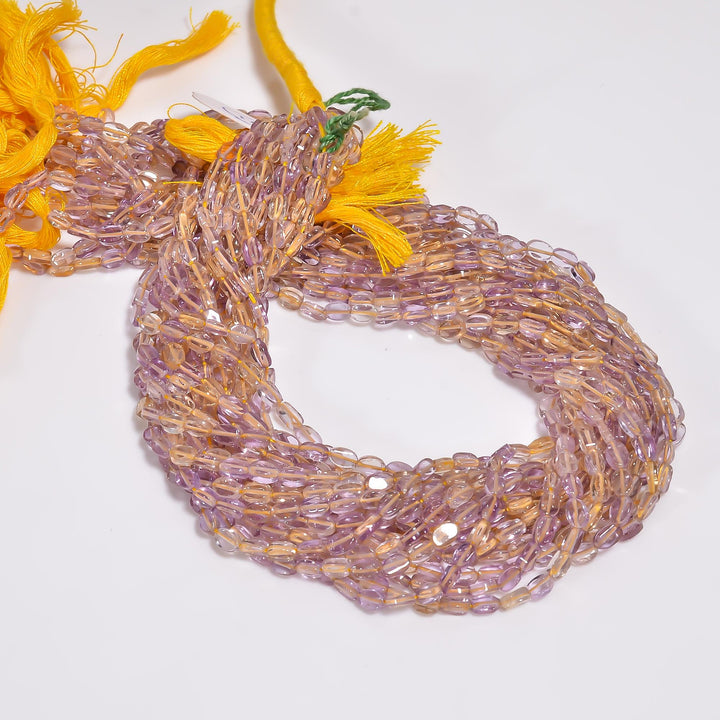 ametrine natural gemstone oval shape smooth