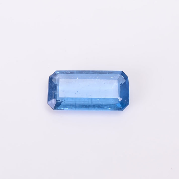 natural blue kyanite radiant shape cut stone loose gemstone