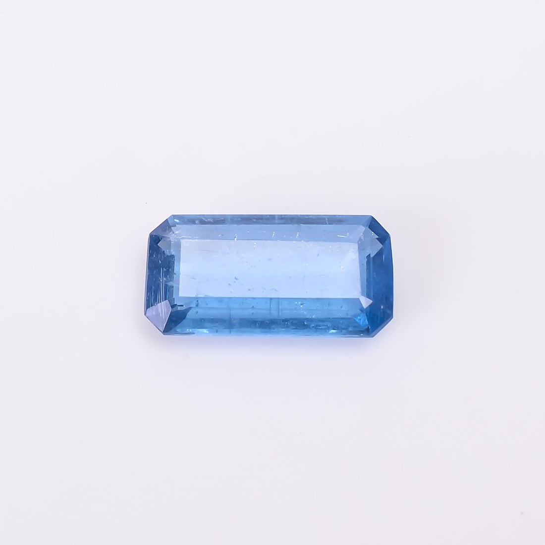 natural blue kyanite radiant shape cut stone loose gemstone