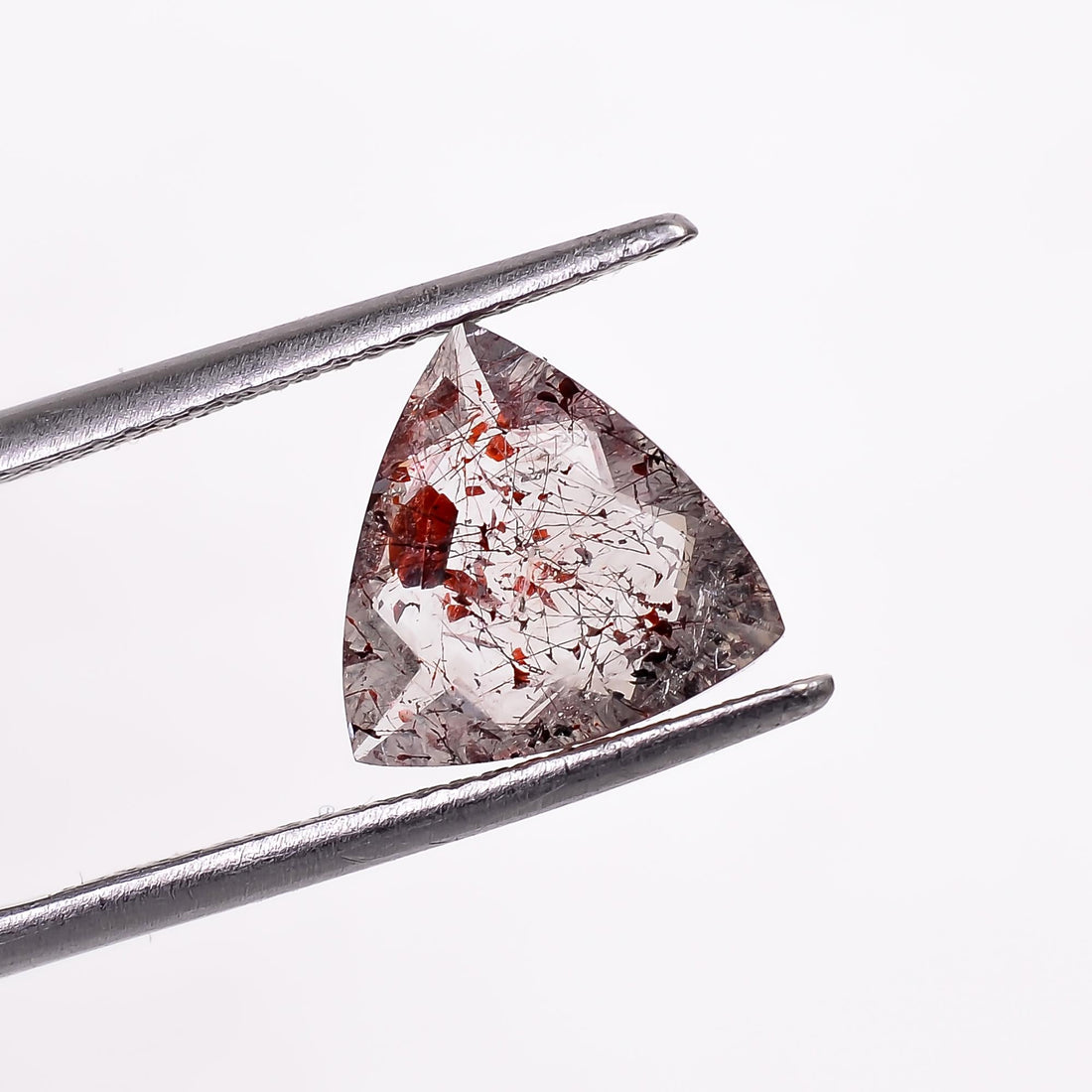 elestial quartz triangle shape cut stone loose gemstone