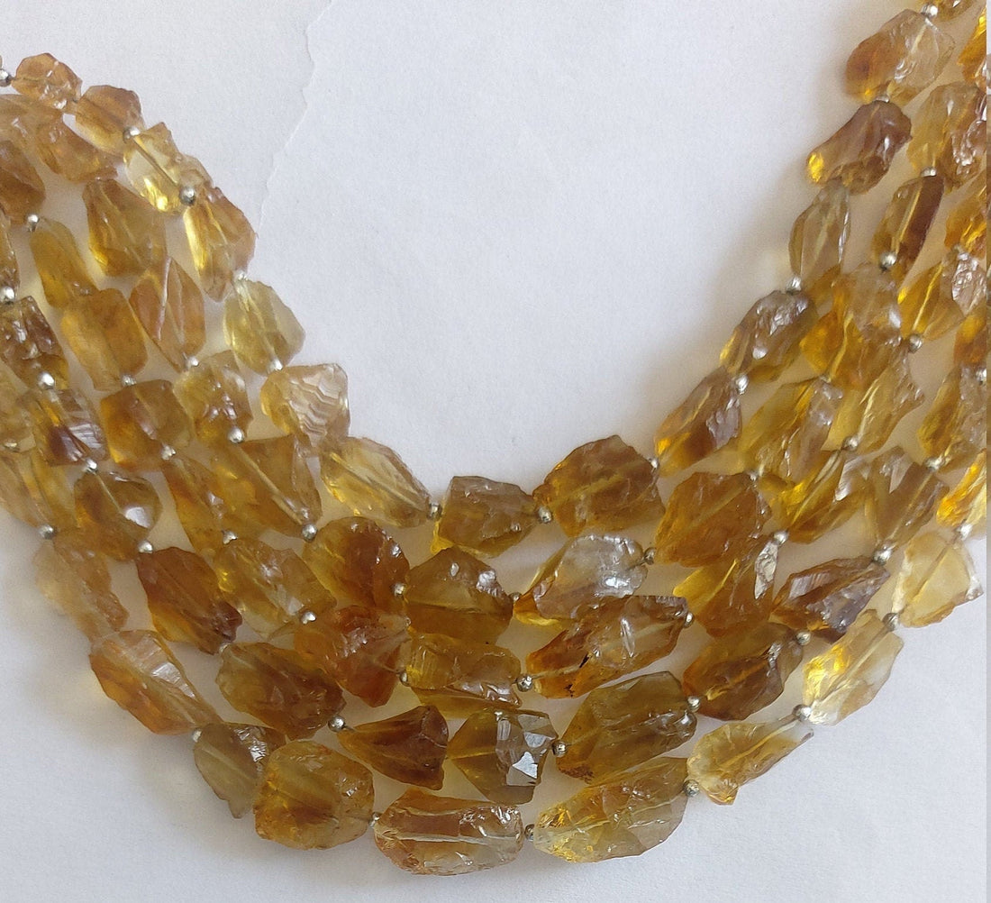 citrine rough stone beads citrine rough stone 8inch necklace citrine rough stone