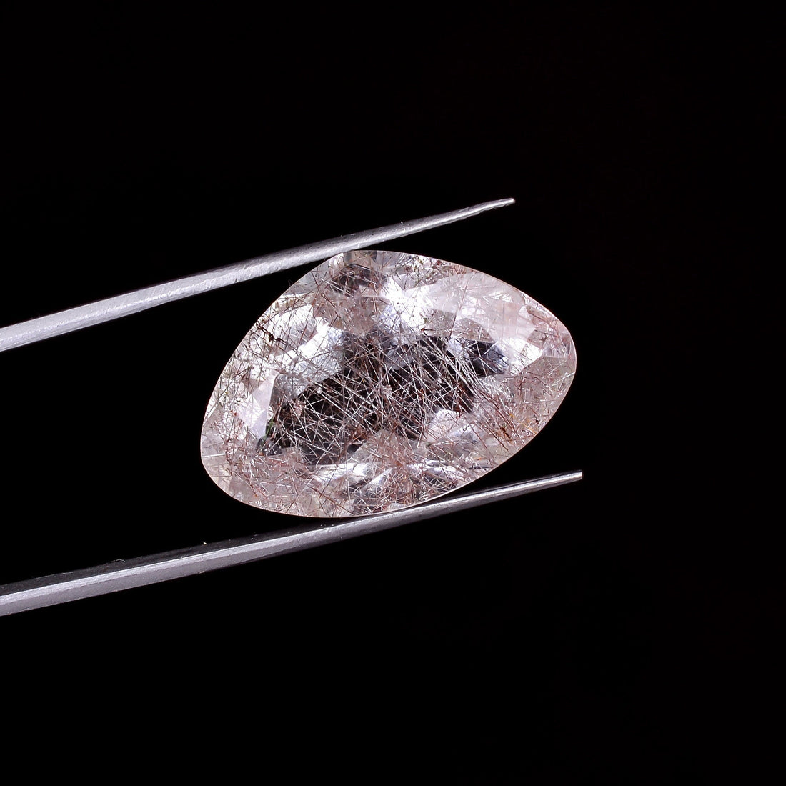 rutile quartz fancy shape cut stone loose gemstone