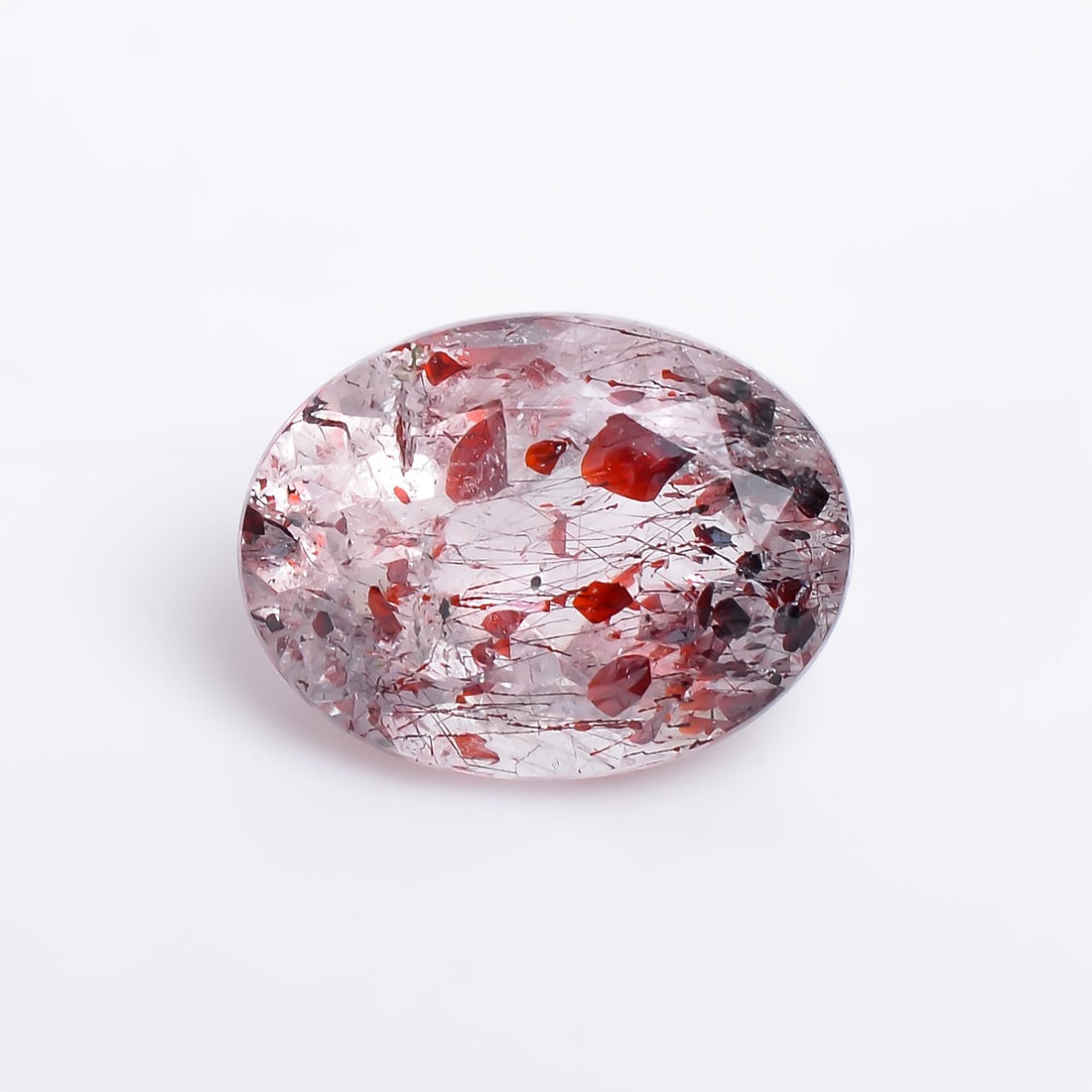 elestial quartz oval shape natural cut stone loose gemstone