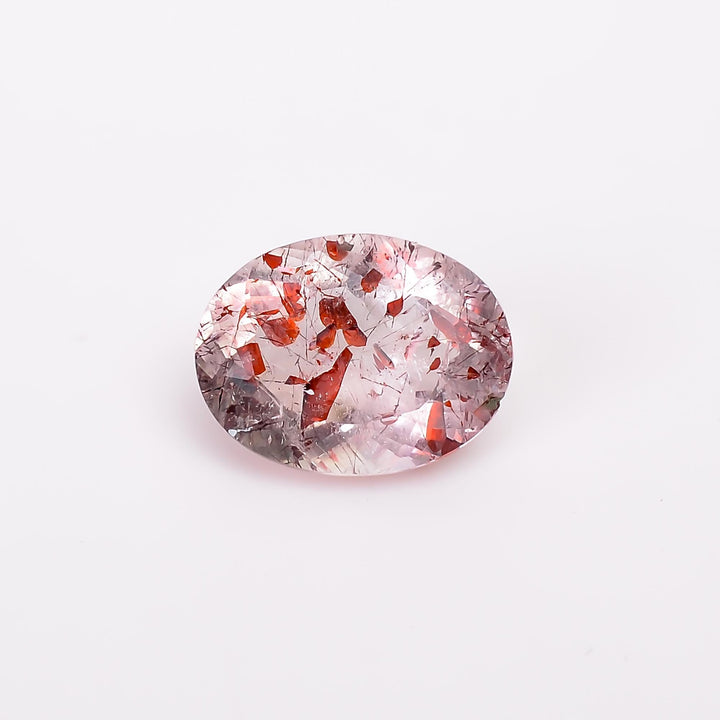 elestial quartz natural oval shape cut stone loose gemstone