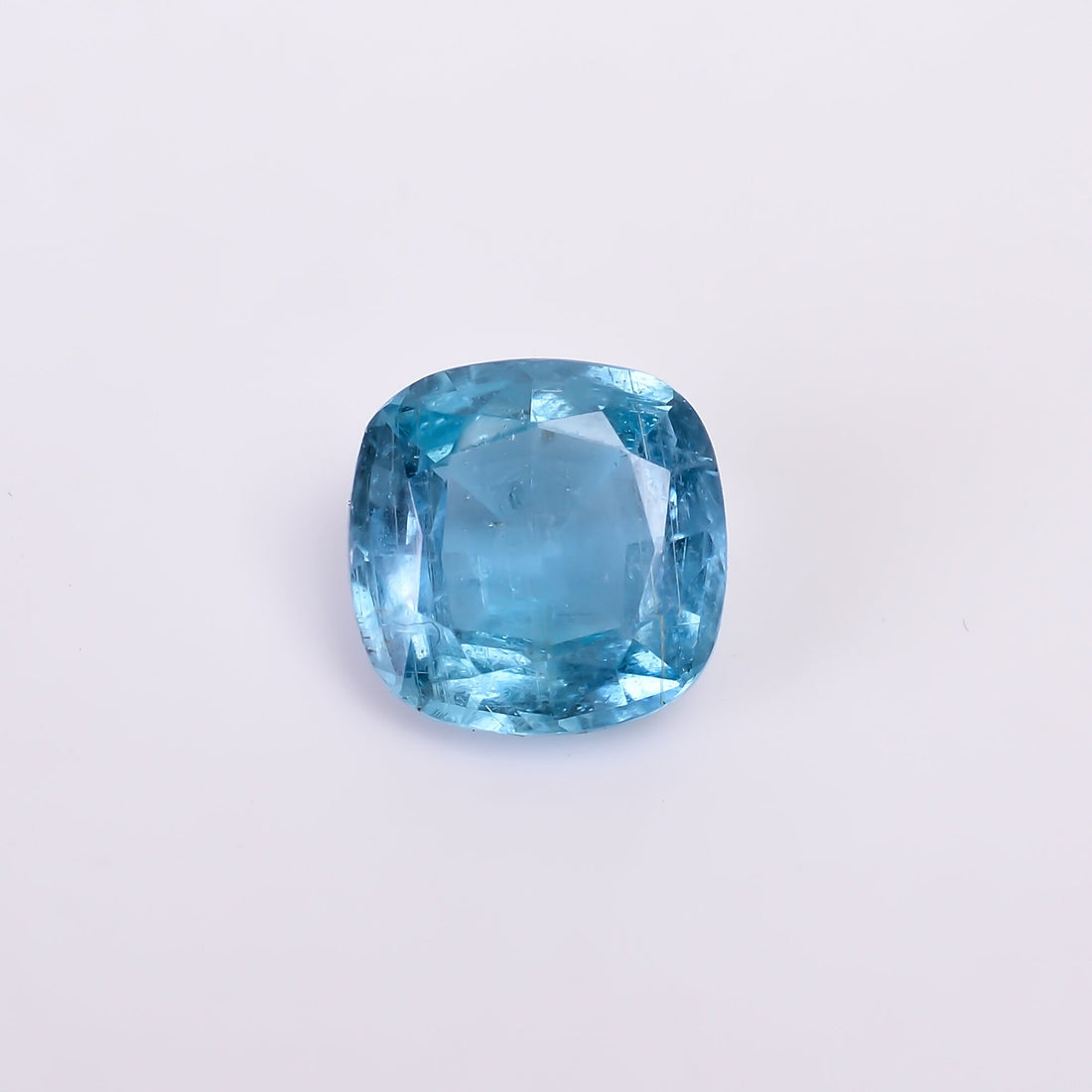 natural blue kyanite cushion shape cut stone loose gemstone