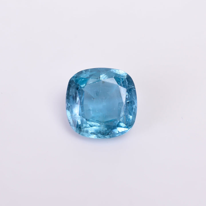 natural blue kyanite cushion shape cut stone loose gemstone