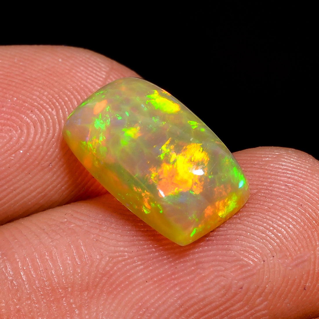 ethiopian opal natural radiant shape cabochon loose gemstone