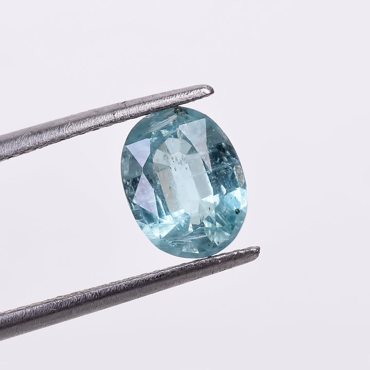 natural blue kyanite oval shape cut stone loose gemstone