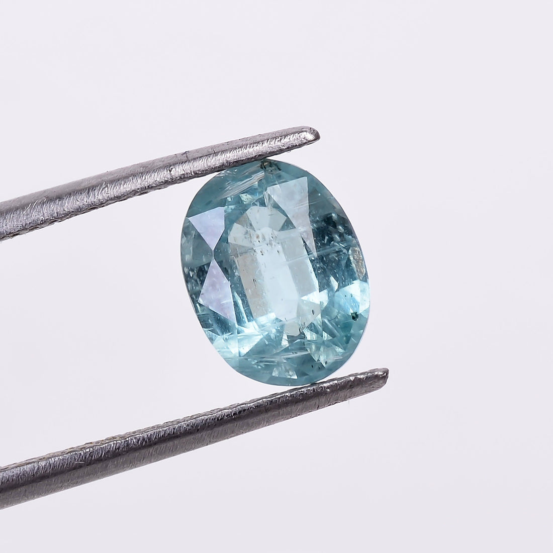 natural blue kyanite oval shape cut stone loose gemstone