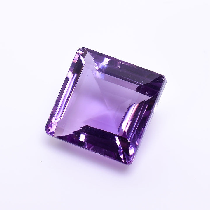 natural amethyst square shape facit cut stone non heated loose gemstone