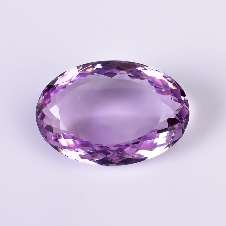natural amethyst oval shape facet cut stone loose gemstone