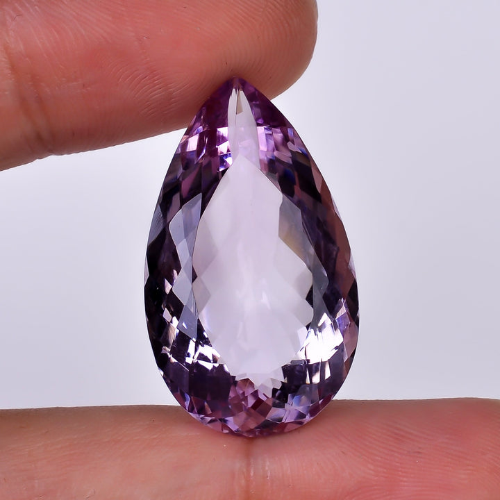 natural amethyst pear shape facit cut stone loose gemstone