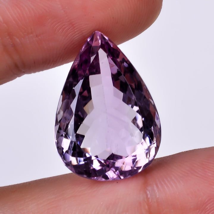 natural amethyst pear shape facit cut stone loose gemstone