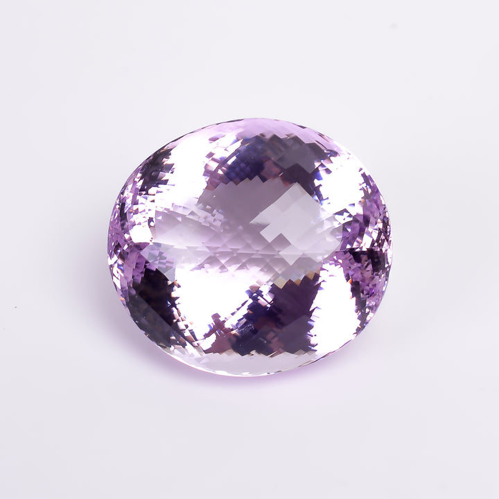 natural pink amethyst oval shape faceted