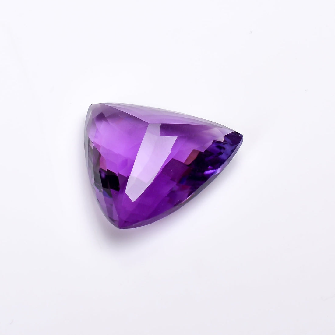 natural amethyst trillion shape faceted loose gemstone